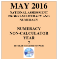 Year 7 May 2016 Numeracy Non-Calculator - Answers